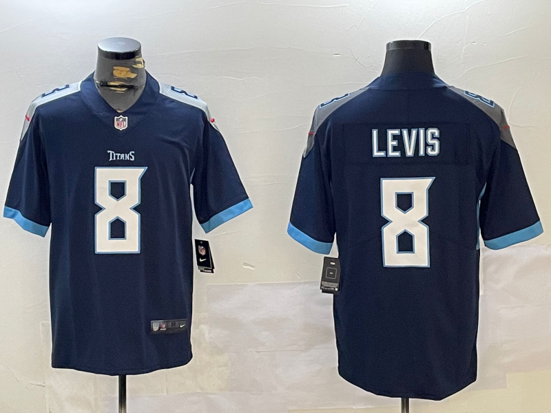 Men Tennessee Titans #8 Levis dark Blue 2024 Nike Vapor Limited NFL Jersey->tennessee titans->NFL Jersey